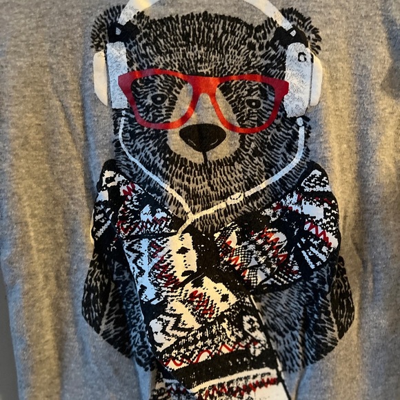 3/$15 Oshkosh Animal Headphones Graphic Long Sleeve Top 10 - Picture 6 of 6